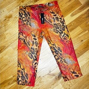 Mesh Leopard Print Capri Leggings🔥❤️